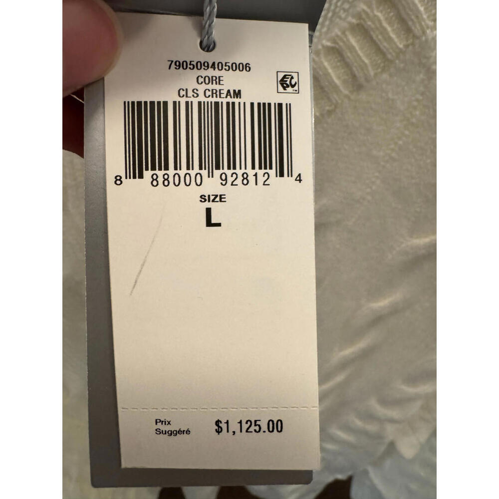 BRAND NEW Ralph Lauren Purple Label Whit 100% Cashmere Cable Knit Sweater Size L - Picture 3 of 3